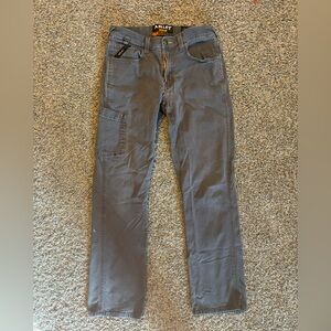 Men’s Ariat Rebar M4 low rise straight leg jeans size 32x34 gray